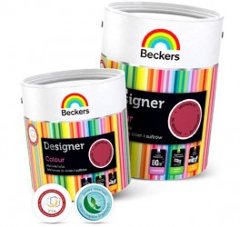  Farba lateksowa do ścian i sufitów - Beckers Designer Colour STONY GREY 2,5L
