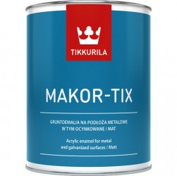 Makor-Tix- Gruntoemalia akrylowa na powierzchnie metalowe. Szary metaliczny 1l